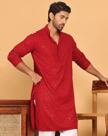 Men Embroidery Long Kurta