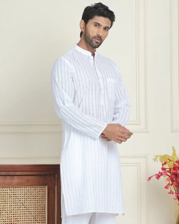 Men Cotton Striped Kurtas