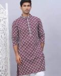 Men Printed Regular Fit Long Kurta