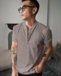 Men Regular Fit Henley T-shirt