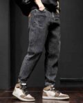 Men Straight Jeans with 5-Pocket Styling