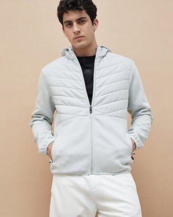 Zip-Front Hoodie with Welt Pockets