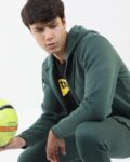 Men Relaxed Fit Hoodie with Brand Embroidery