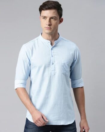 Cotton Shirt Kurta with Patch Pocket