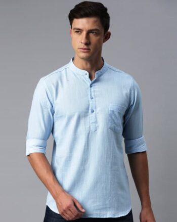 Solid Mandarin Neck Kurta