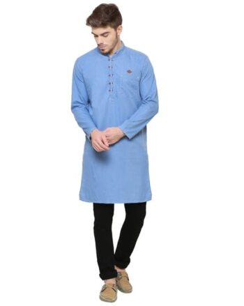 Long Kurta with Patch Pocket