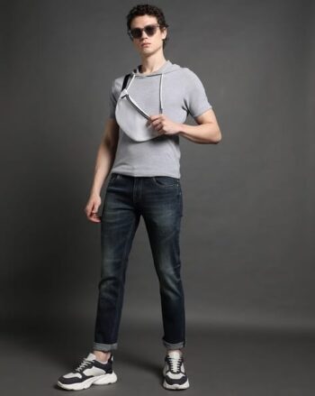 Men Mid-Wash Slim Fit Jeans