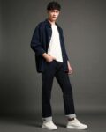 Men Light-Wash Albert Slim Straight Fit Jeans-LC20