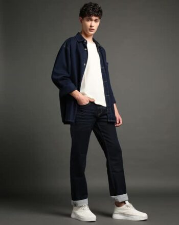 Men Light-Wash Albert Slim Straight Fit Jeans-LC20
