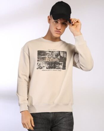 Geometric Print Hoodie with Kangaroo Pocket