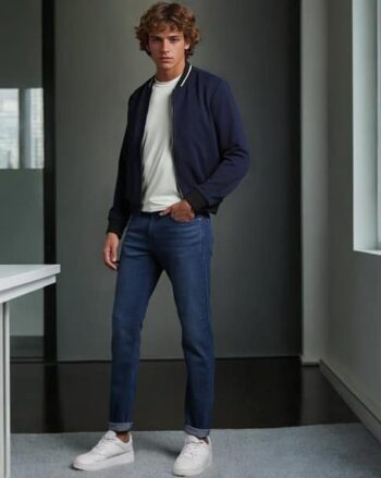 Men 512 Mid-Wash Slim Tapered Fit Jeans