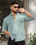 Men Textured Boxy Fit Shirt