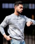 Men Karson Graphic Print Regular Fit Zip-Front Sweatshirt