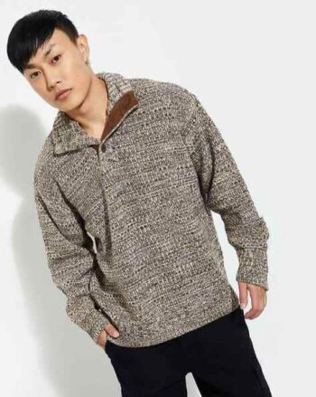 Terry Zip Front Hoodie with Back Print