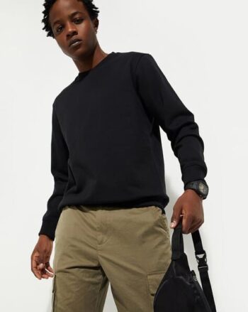 Men Vintage Relaxed Fit Crew-Neck Sweatshirt