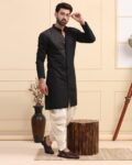 Men Kurta with Mandarin Collar