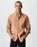 Men Spread-Collar Tailored Fit Shirt