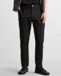 Men Panelled Loose Fit Flat-Front Trousers