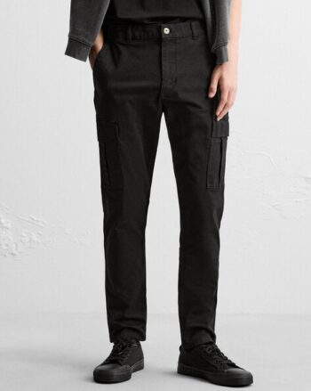 Men Panelled Loose Fit Flat-Front Trousers