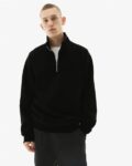 Men Long Sleeve Regular Fit Zipper Hooded T-Shirt