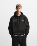 Men Typographic Print Regular Fit Hoodie with Kangaroo Pocket