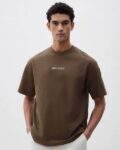 Men Oversized Fit Crew-Neck T-Shirt