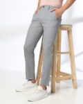 Men Solid Slim Fit Mid-Rise Woven Pants
