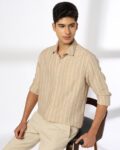 Solid Oxford Shirt With Pinned Collar Detail