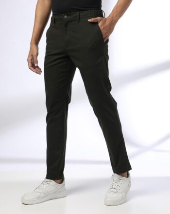 Solid Relaxed Fit Trousers