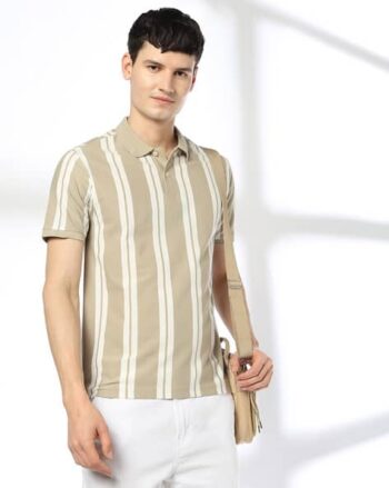Men Ultimate Striped Slim Fit Polo T-Shirt