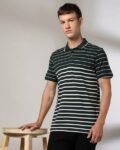 Men Striped Slim Fit Polo T-Shirt