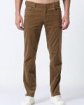 Men Mid-Rise Slim Fit Flat-Front Trousers