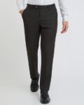 Slim Fit Flat Front Cargo Pants with Drawstring