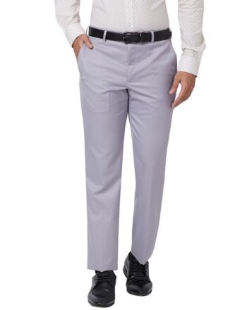 Men Flat-Front Relaxed Fit Trousers