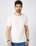 Men Striped Slim Fit Round-Neck T-Shirt