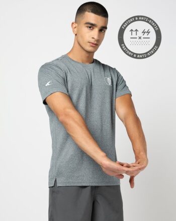 Men Relaxed Fit Crew-Neck Training T-Shirt