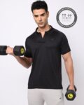Men Striped Regular Fit Polo T-Shirt