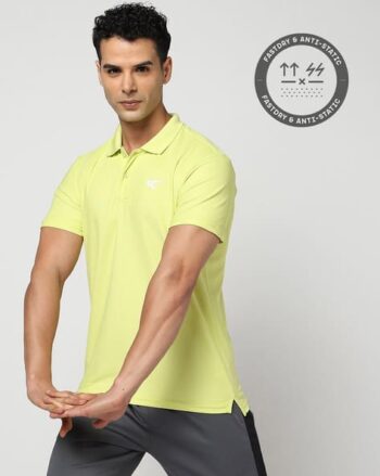 Men Regular Fit Active Polo T-Shirt
