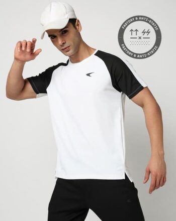 Men Active Lifestyle Raglan Sleeve Regular Fit T-Shirt