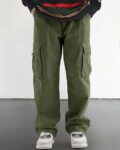 Men Flat-Front Relaxed Fit Cargo Pants