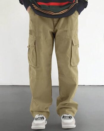 Men International Slim Fit Flat-Front Chinos