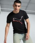 Mens Outline Graphic Slim Fit T-Shirt