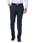 Men Solid Relaxed Fit Flat Front Trousers