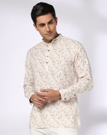 Men Printed Slim Fit Kurta