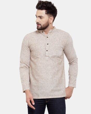 Men Regular Fit Short Kurta