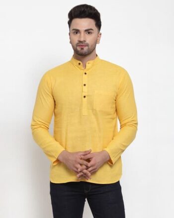 Men Regular Fit Short Kurta