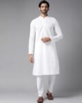 Men Embroidered Regular Fit Long Kurta