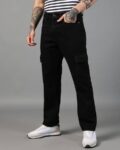 Shein Cargo Style Straight Jeans With Pockets