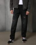 Shein Street Full Length Mid Distress Straight Jeans