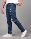 Shein Street Full Length Mid Distressed Slim Jeans